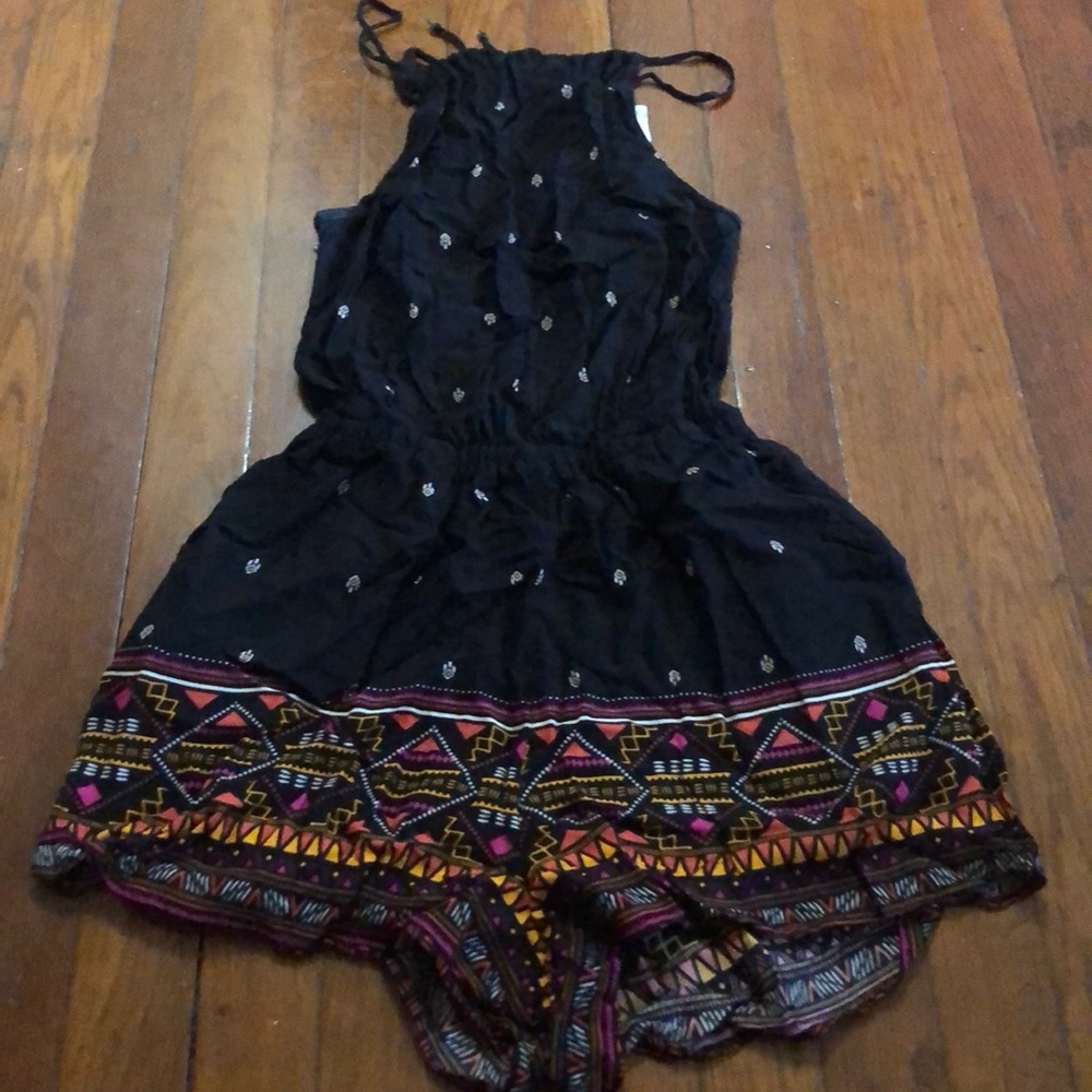 Black Aztec romper